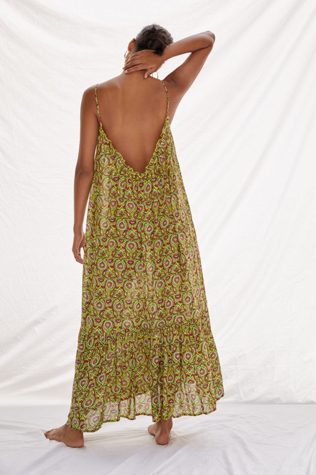 By Anthropologie Flounced Maxi Lounge Dress | Anthropologie