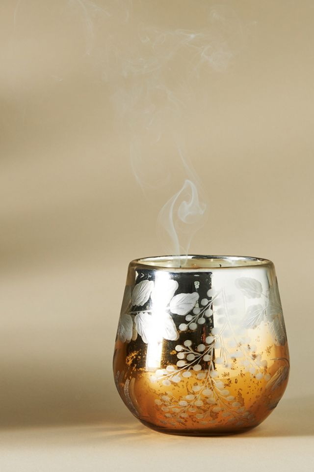 Iona Floral Glass Candle #1