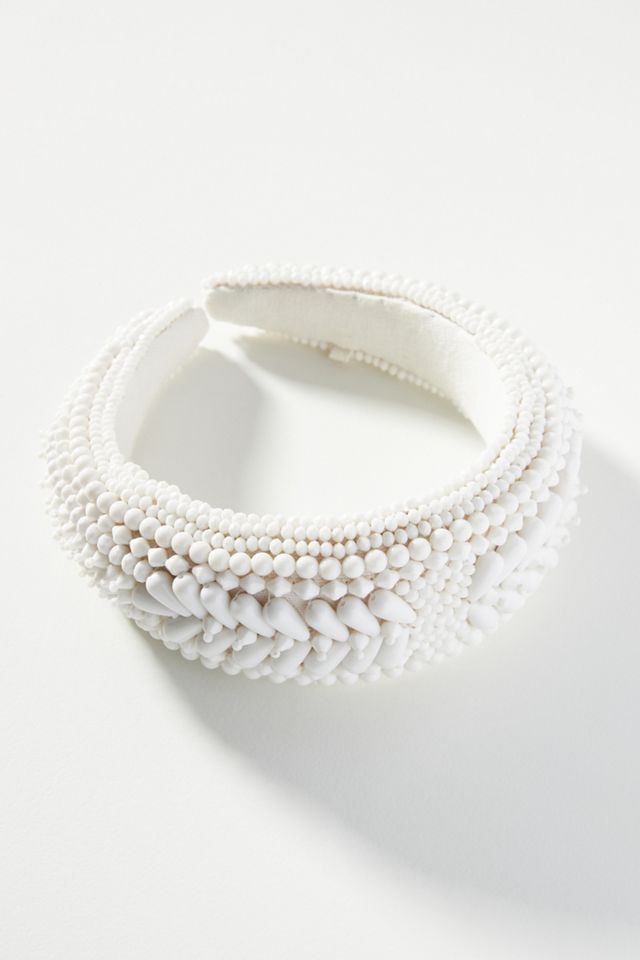 Anthropologie beaded puffy headband Anthropologie Headband Hair Accessories for Women for sale  main image 2
