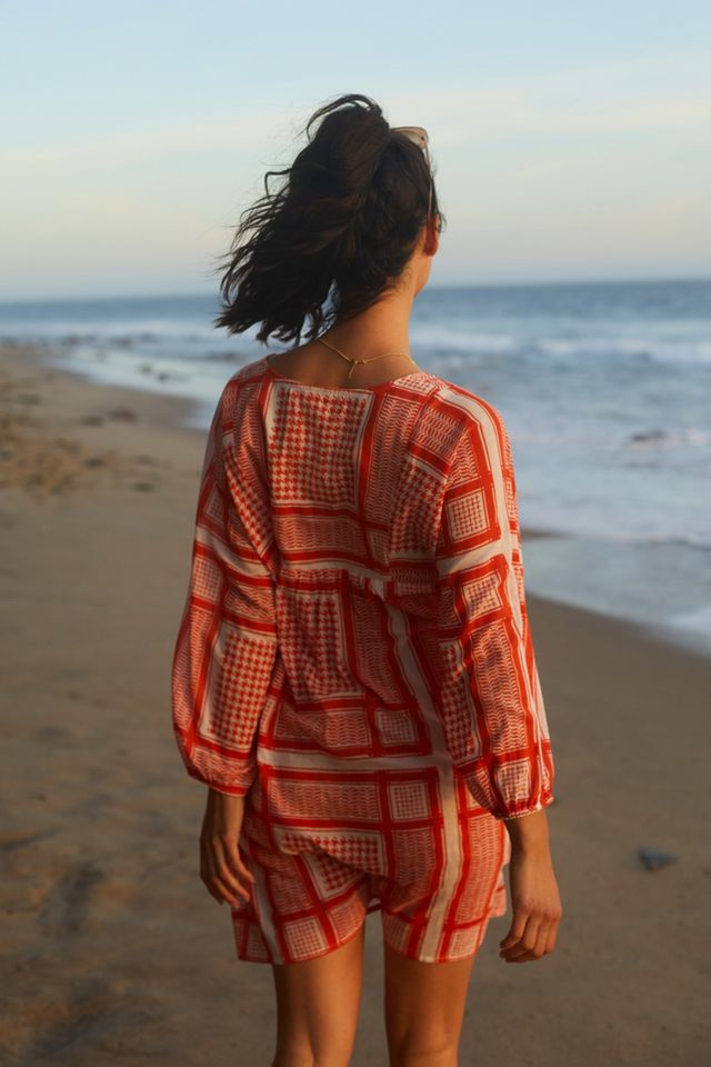 Geometric Cover-Up Tunic Dress #1