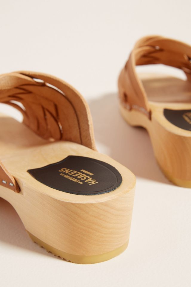 Swedish Hasbeens Britta Heeled Clog Sandals | Anthropologie