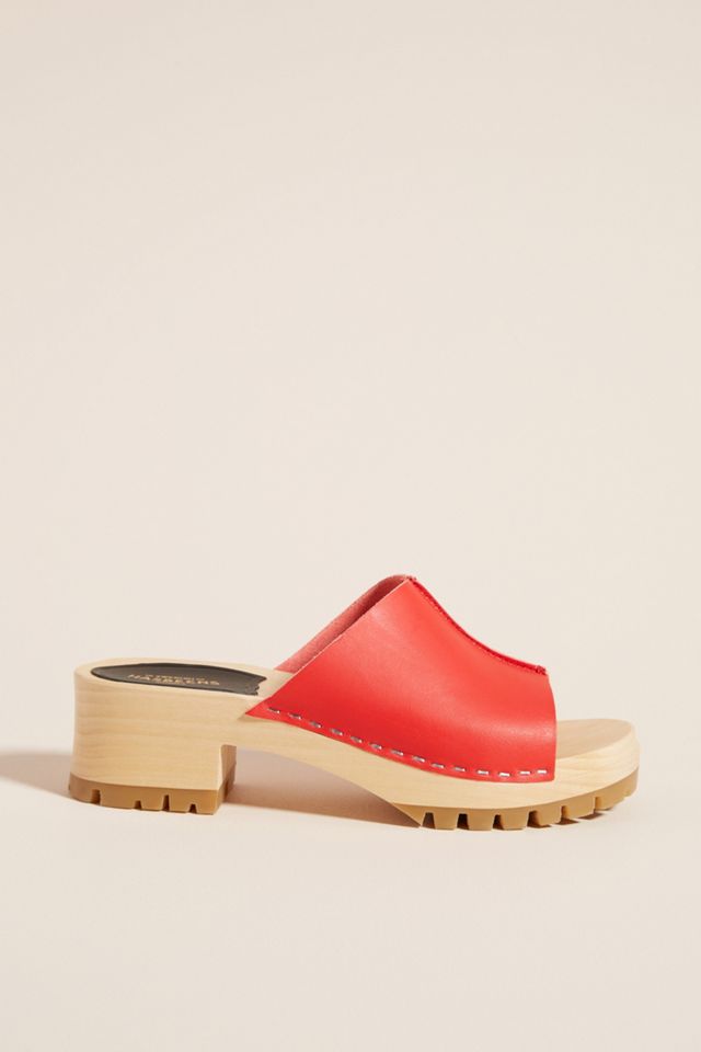 Swedish Hasbeens Ann Heeled Clog Sandals | Anthropologie