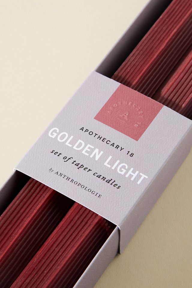 Apothecary 18 Golden Light Taper Candles, Set of 2 #2