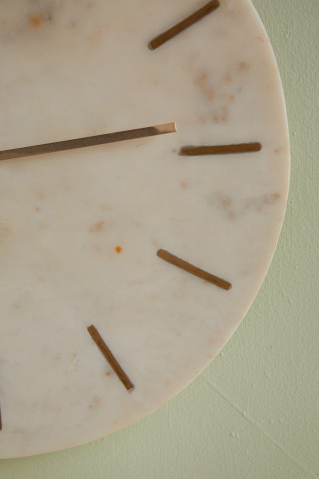 Marble + Brass Wall Clock
