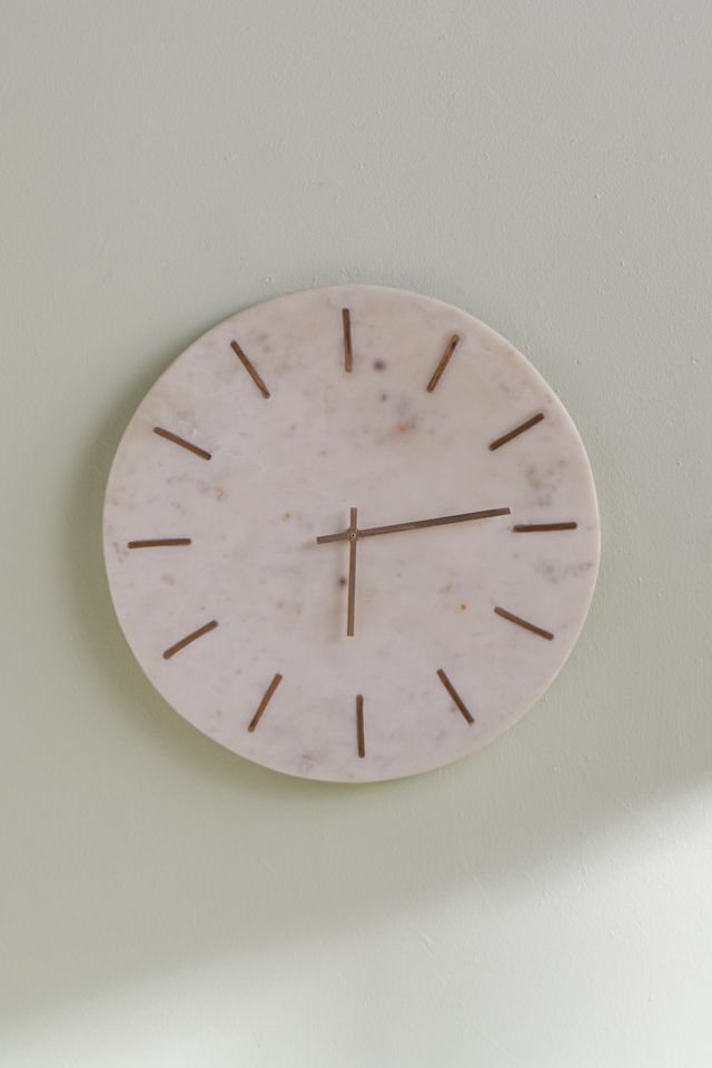 Marble + Brass Wall Clock