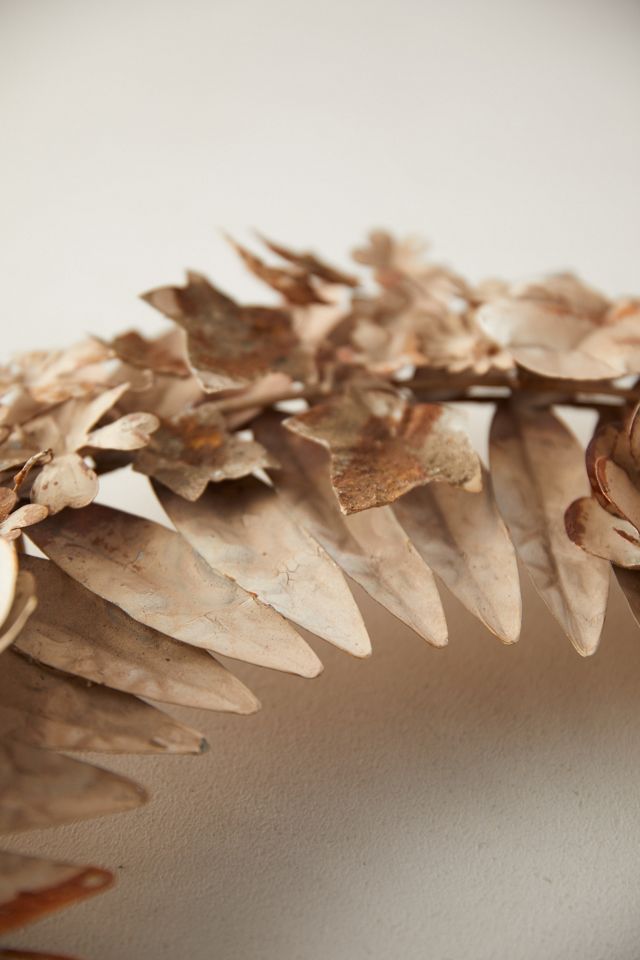 Gilded Pressed Iron Floral Wreath #2