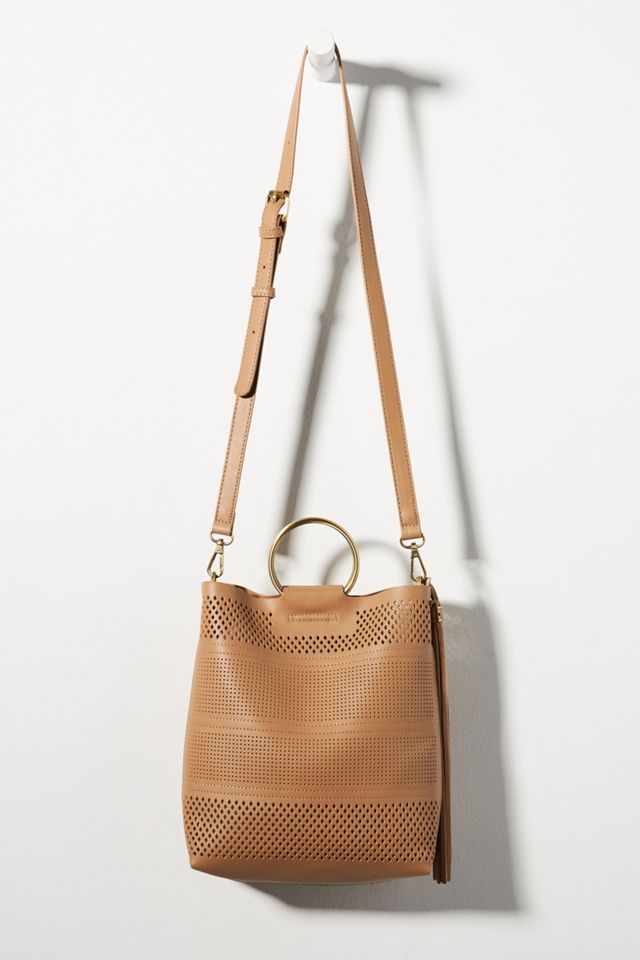 Perforated Ring Handle Crossbody Bag #1