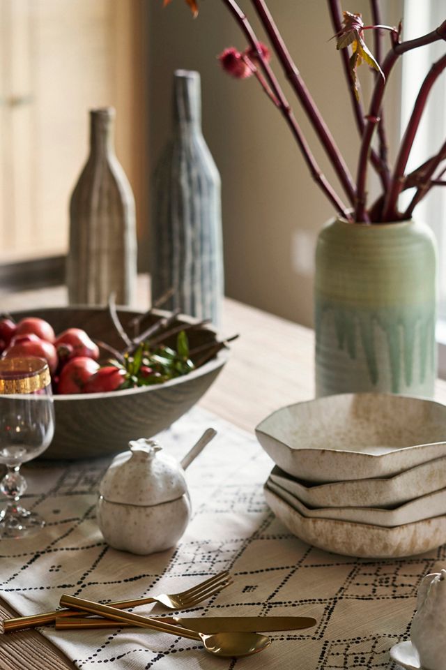 Pomegranate Stoneware Honey Pot #3