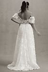 Willowby by Watters Lilia Puff-Sleeve Lace Empire Wedding Gown #6