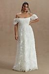 Willowby by Watters Lilia Puff-Sleeve Lace Empire Wedding Gown #7