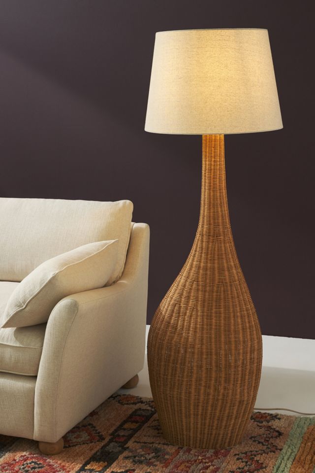 Natural Rattan Floor Lamp #1