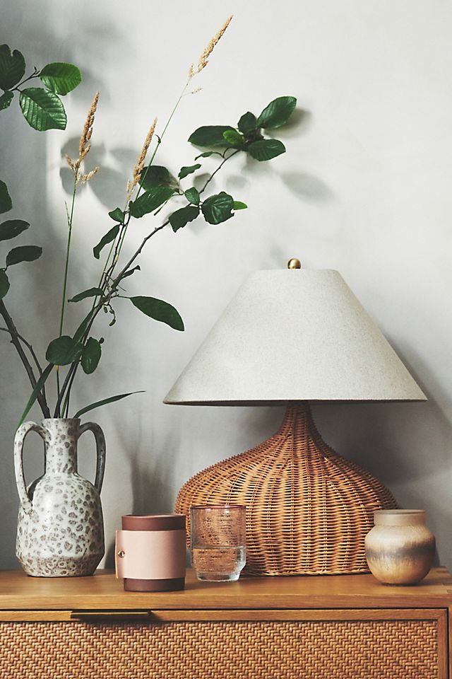 Natural Rattan Table Lamp Anthropologie, Anthropologie Table Lamp