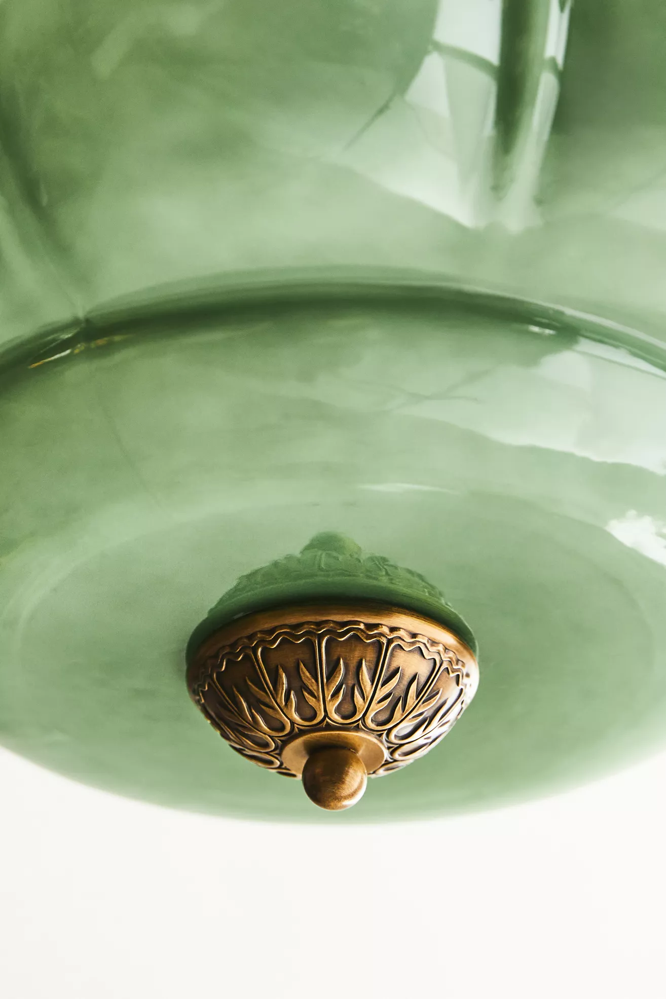 The Eloise Scallop Milk Glass Semi-Flush Mount Ceiling Light | Anthropologie