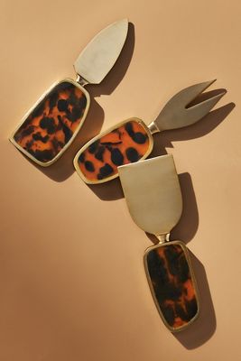 Tortoise Cheese Knives, Set of 3