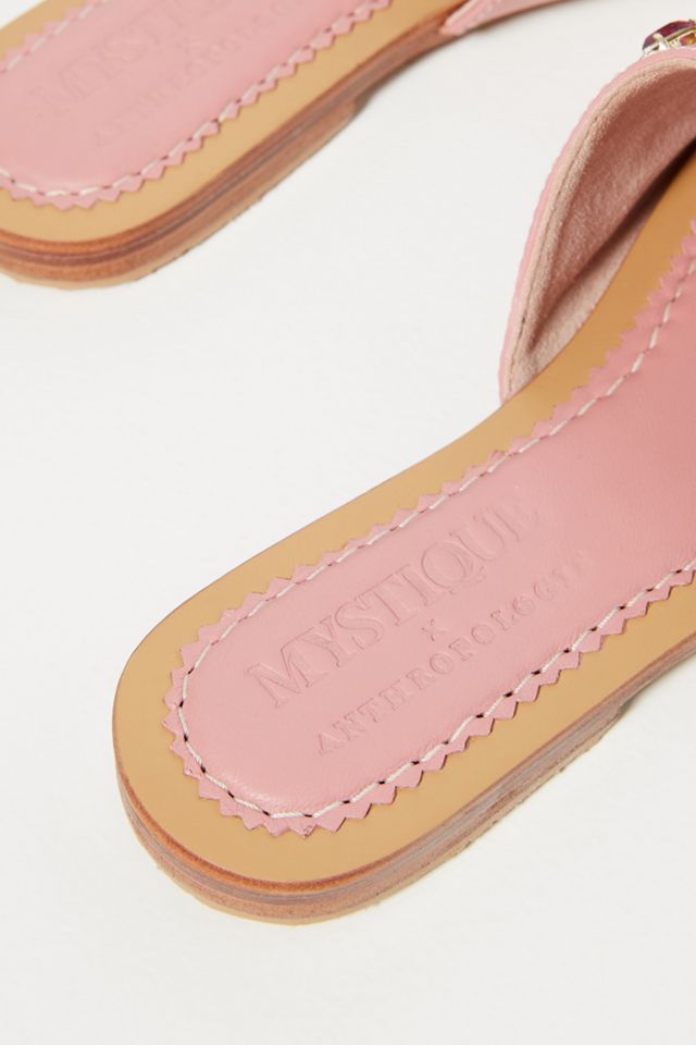 Mystique Embellished Flower Slide Sandals #3