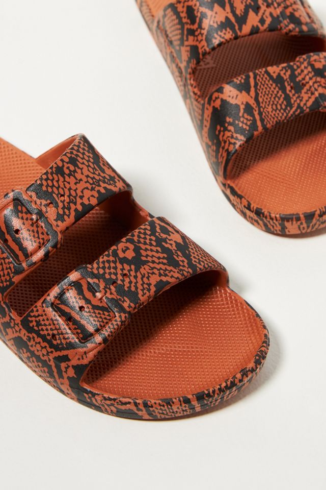 Freedom Moses Snake-Printed Slide Sandals #2