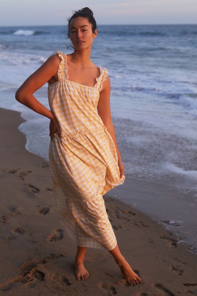 Gingham CoverUp Maxi Dress Anthropologie