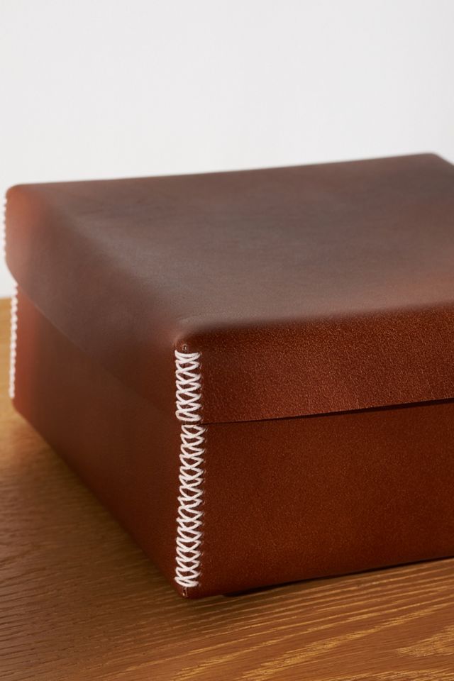 Amber Lewis for Anthropologie Stitched Leather Nesting Box #3