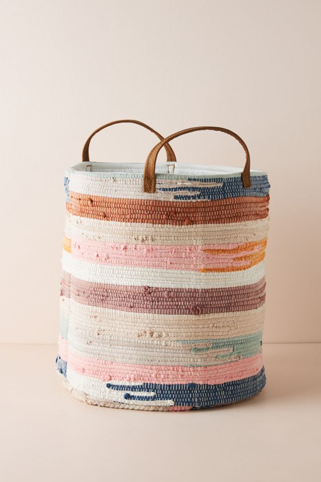 Rag Rug Storage Bin #1