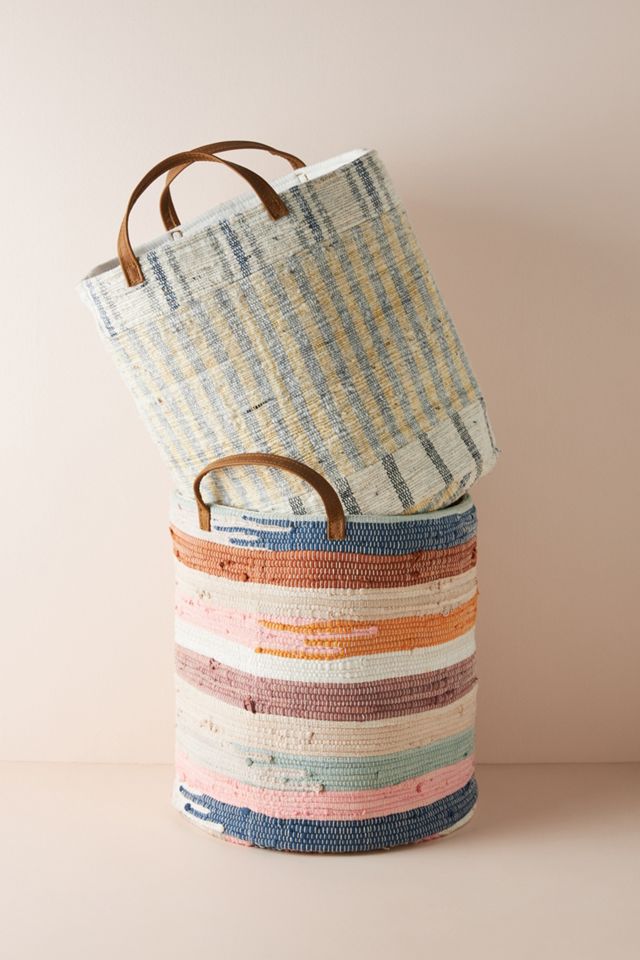 Rag Rug Storage Bin #1