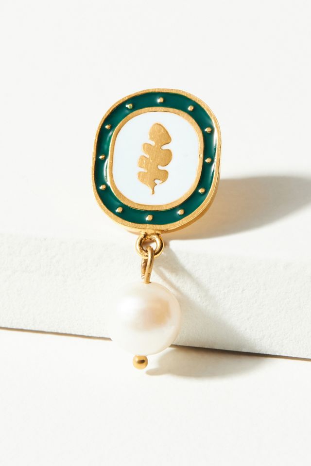 Palm Pearl Drop Earrings #1