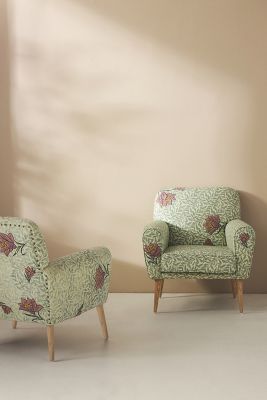 Embroidered Bisous Accent Chair AnthroLiving