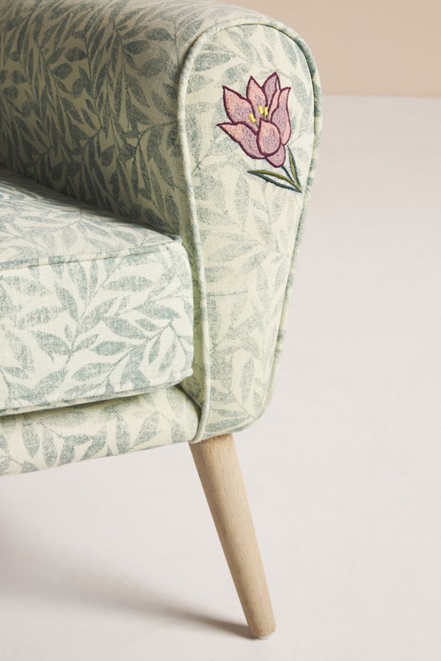 Embroidered Bisous Accent Chair #6