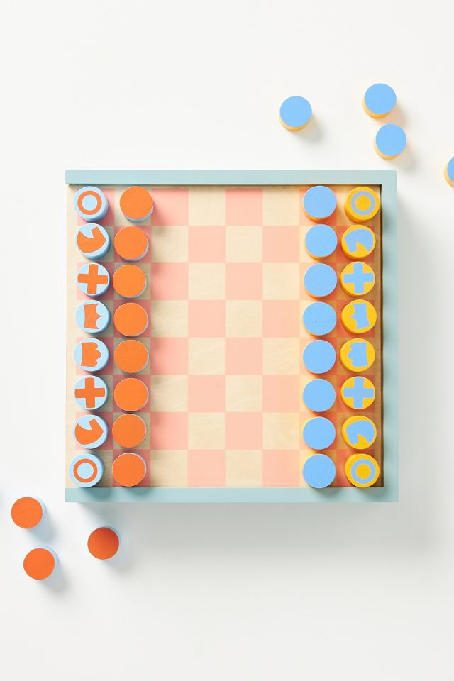 Geo Pattern Chess & Checkers Set #1