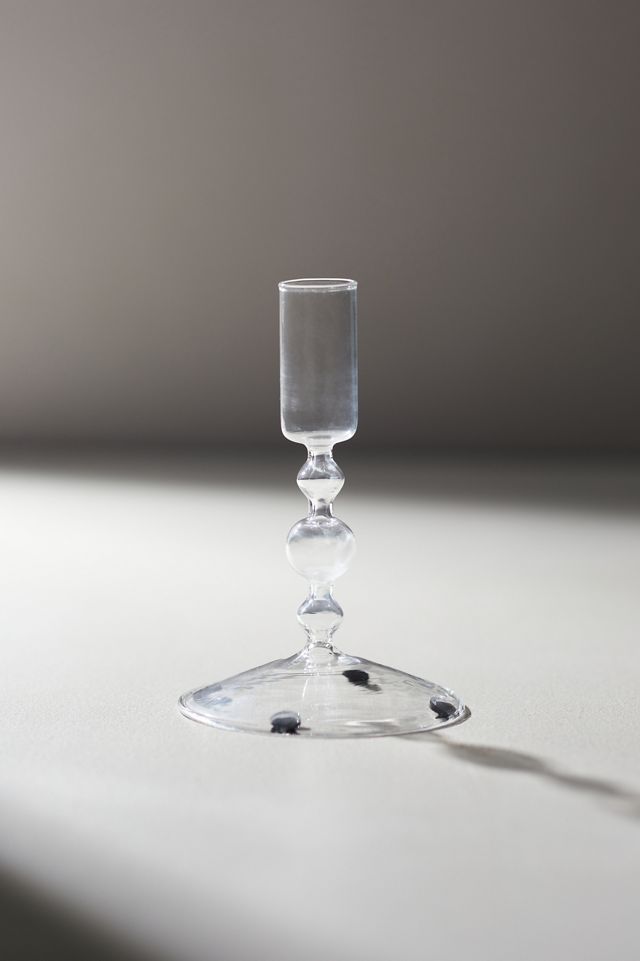 Glass Taper Candlestick, Clear Small #2