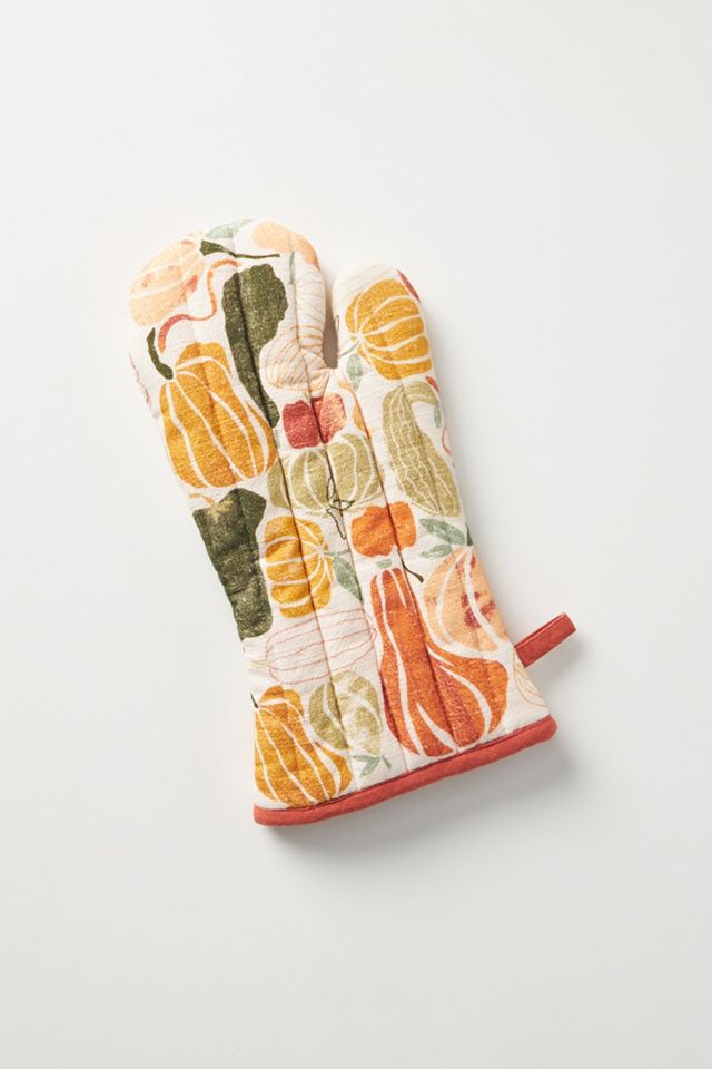 NEW RARE Williams Sonoma Heirloom Pumpkin Oven Mitt & 