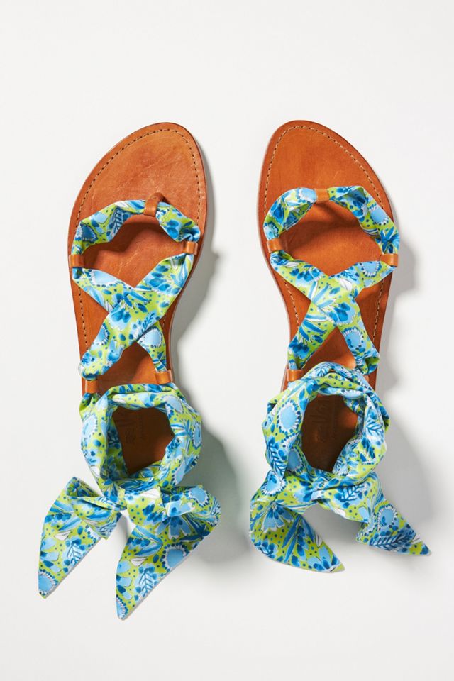 Vera for Anthropologie Scarf Gladiator Sandals #1