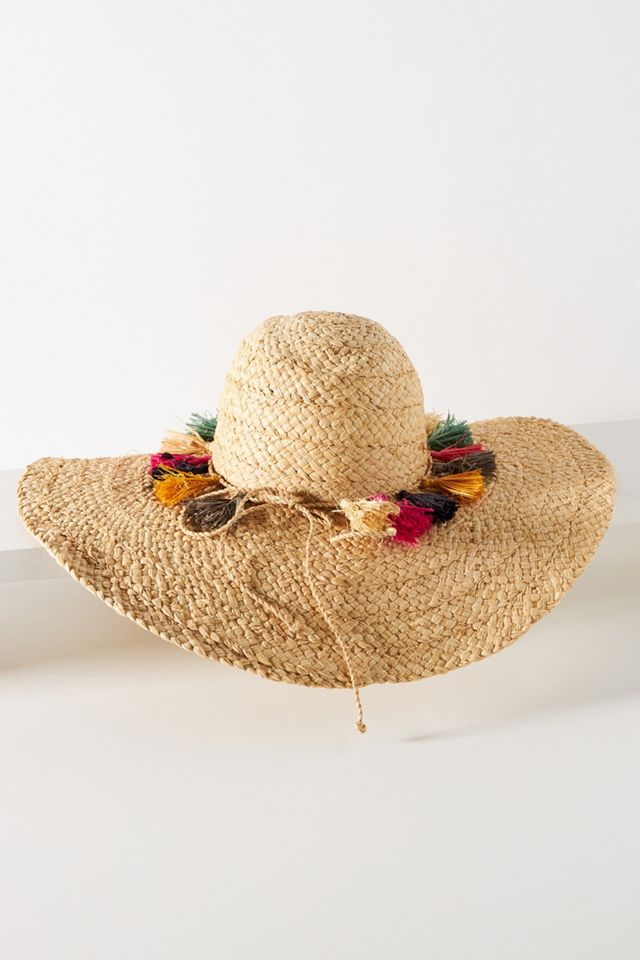 Tassel-Trimmed Sun Hat #1