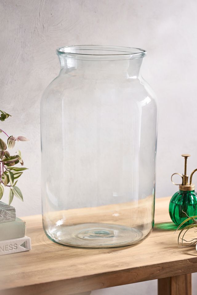 European Recycled Glass Jar, Natural Décor