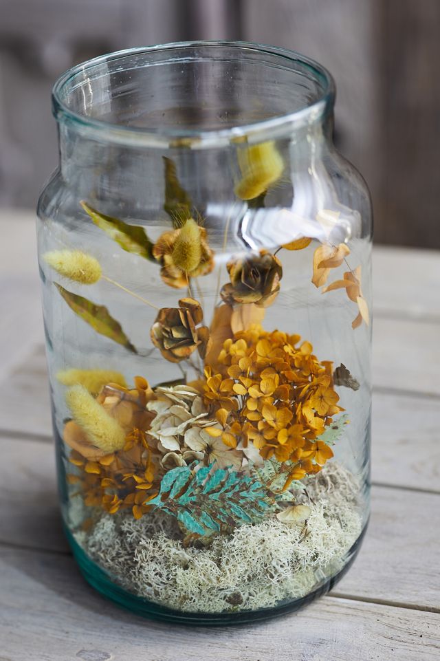 Recycled Glass Jar Terrarium