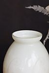 Milky Glass Etched Vase #9