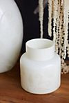 Milky Glass Etched Vase #11