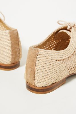 silent d raffia oxford flats