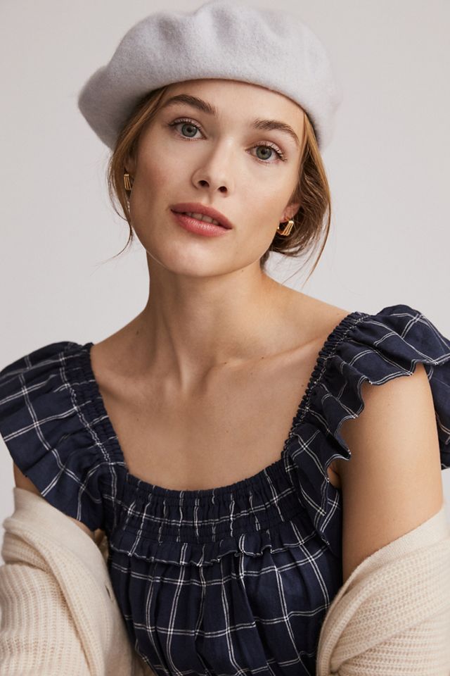 Anthropologie classic beret ANTHROPOLOGIE classic woold blend beret | Mercari main image 3