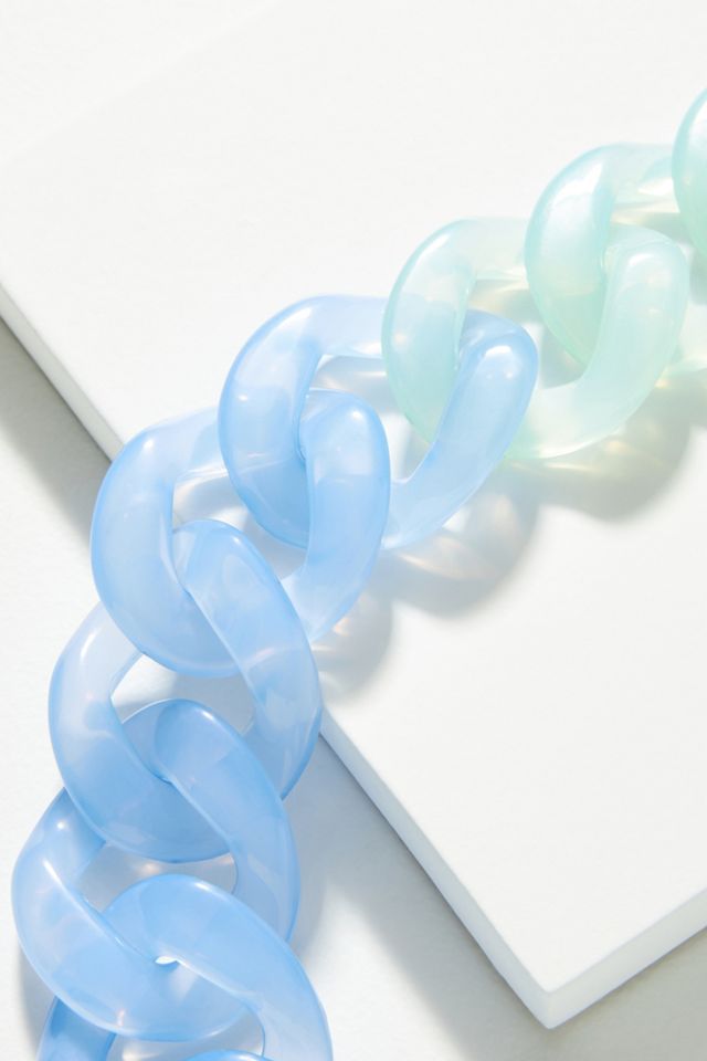 Maddie Ombre Resin Chain Link Necklace #1