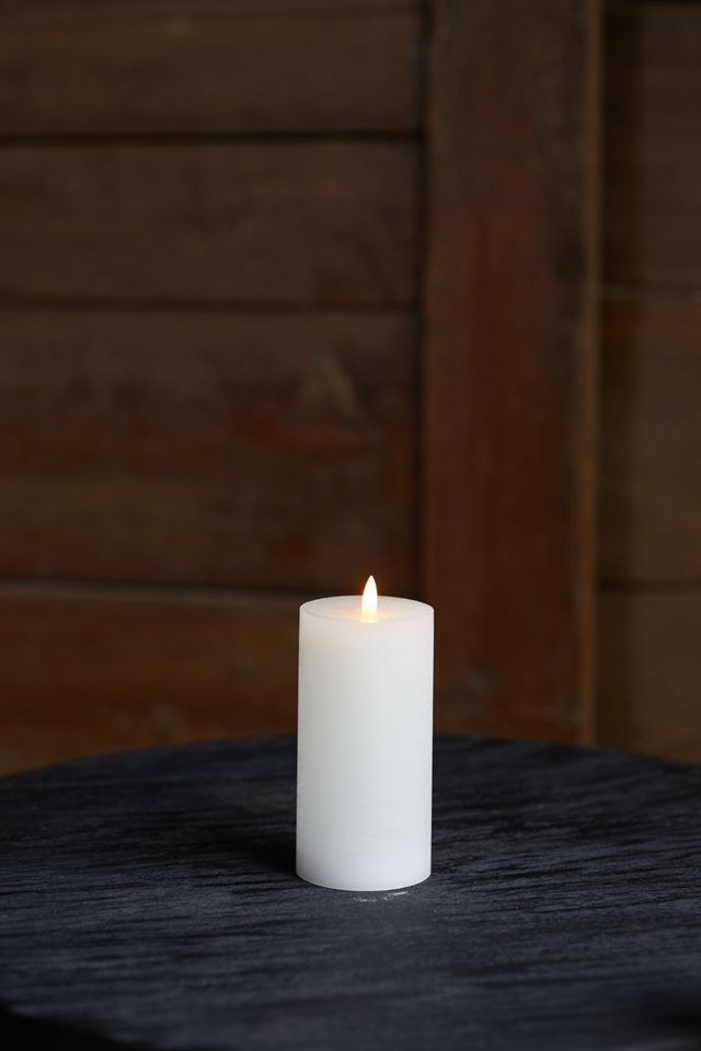 Flameless Flame Effect Candle, White Small Collection #1