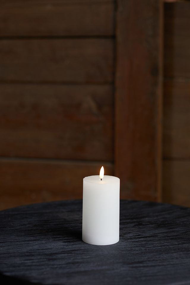 Flameless Flame Effect Candle, White Small Collection #2