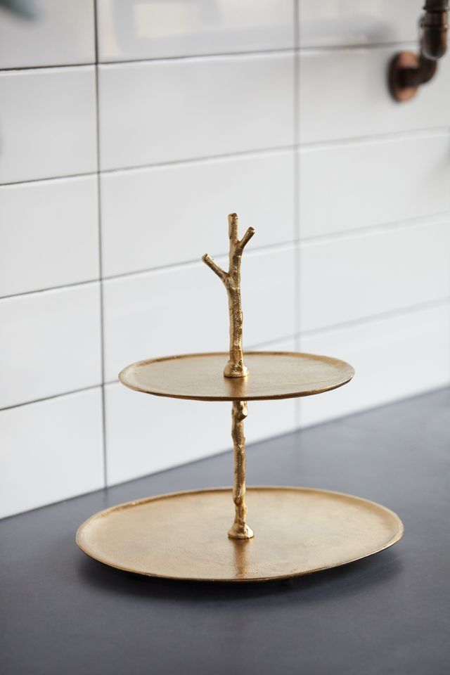 Birch Branch 2-Tier Serving Tray #4