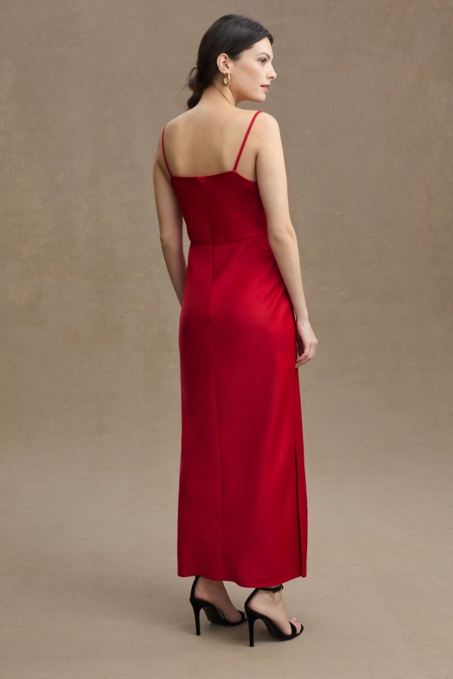 BHLDN Cali Satin Cowl-Neck Midi Slip Dress #2