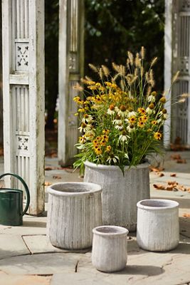 Roll Top Ceramic Planter