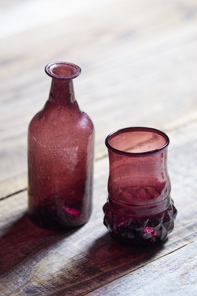 Amethyst Recycled Glass Bud Vases, Set of 2 #1