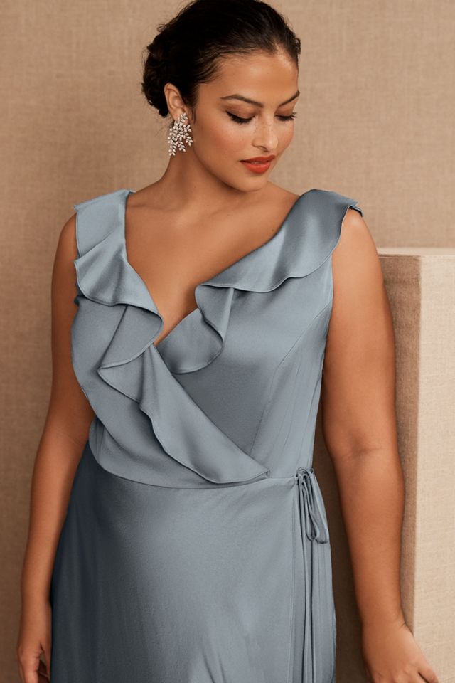 Tansy Satin Charmeuse Maxi Dress #5