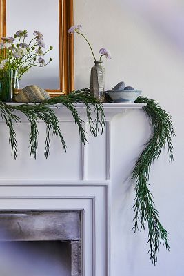 Terrain Faux Rosemary Garland In Green