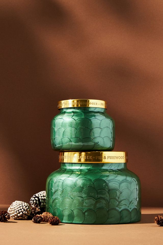 Capri Blue Fir & Firewood Glass Jar Candle #1