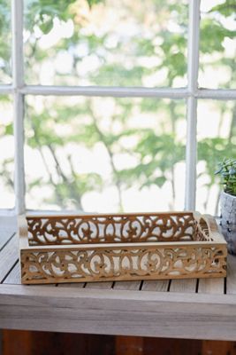 Carved Teak Tray