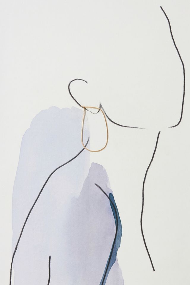 Oblong Hoop Earrings #2